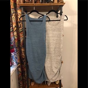 Isabel Ruched Maternity Tank Dress x2